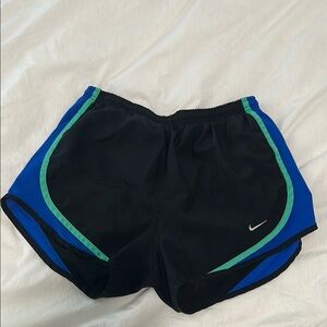 Nike Black and Blue Athletic Shorts